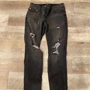 Hollister Black Distressed Skinny Jeans